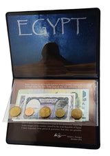 Egypt: 5 Banknotes, 5 Coins (deluxe portfolio album) (EGYPTALB)