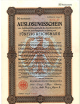 GERMBOND1925-50RM(U) Germany 50 Reichsmark bond issue, 1925