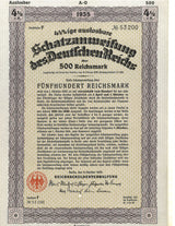 GERMBOND1935-500RM(U) Germany 500 Reichsmark bond issue, 1935